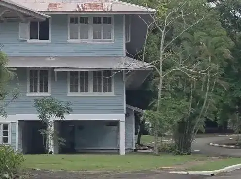 Wooden houses of the old canal township of Gamboa