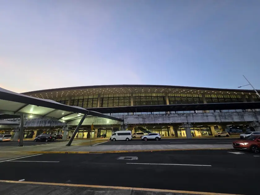 Terminal 2 of Tocumen International Airport, Panama, at dusk